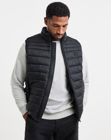 BOSS Light Weight Padded Gilet - Black