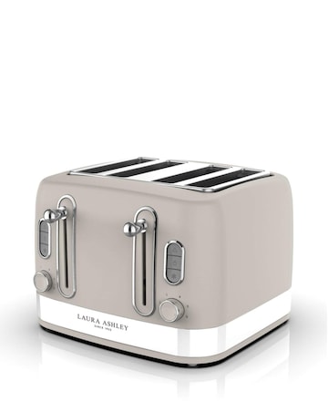 Laura Ashley 1.7L Jug Kettle + 4 Slice Toaster - Dove Grey