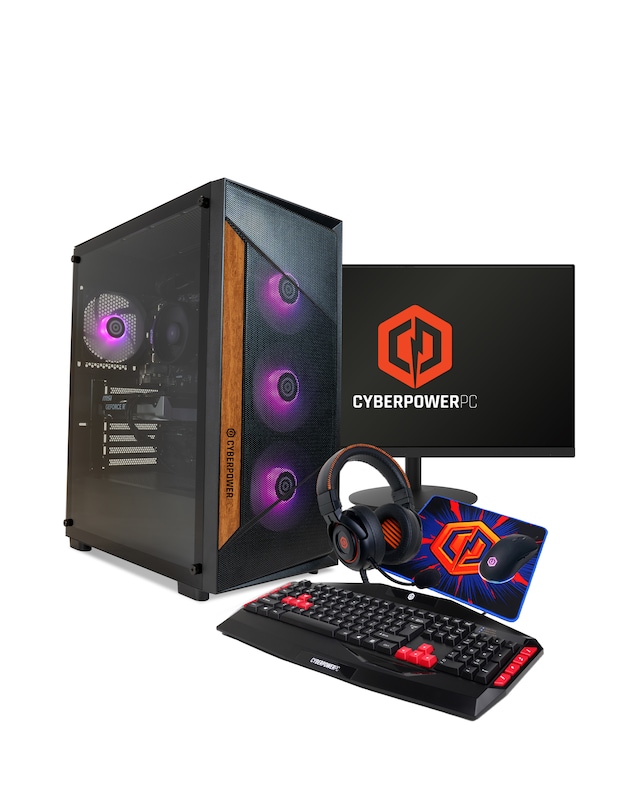CyberPowerPC Intel Core i5 12400F RTX 5060 1TB SSD Gaming PC Bundle