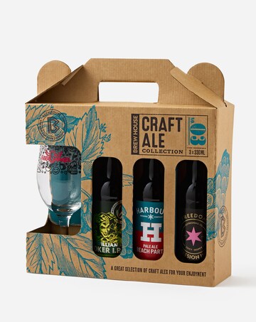 Brewhouse - Craft Ale (3 x 330ml) & Chalice Glass