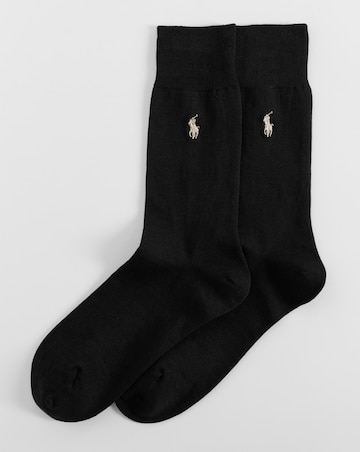 Polo Ralph Lauren 2 Pack Mercerized Crew Sock - Dark Brown
