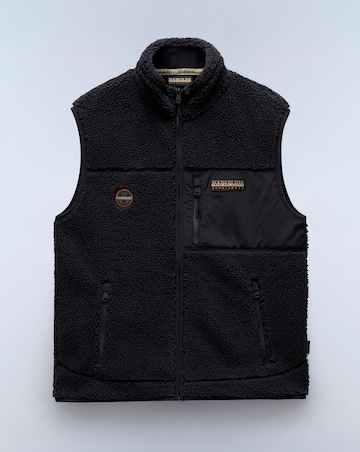 Napapijri Yupik Black Gilet Fleece - Black