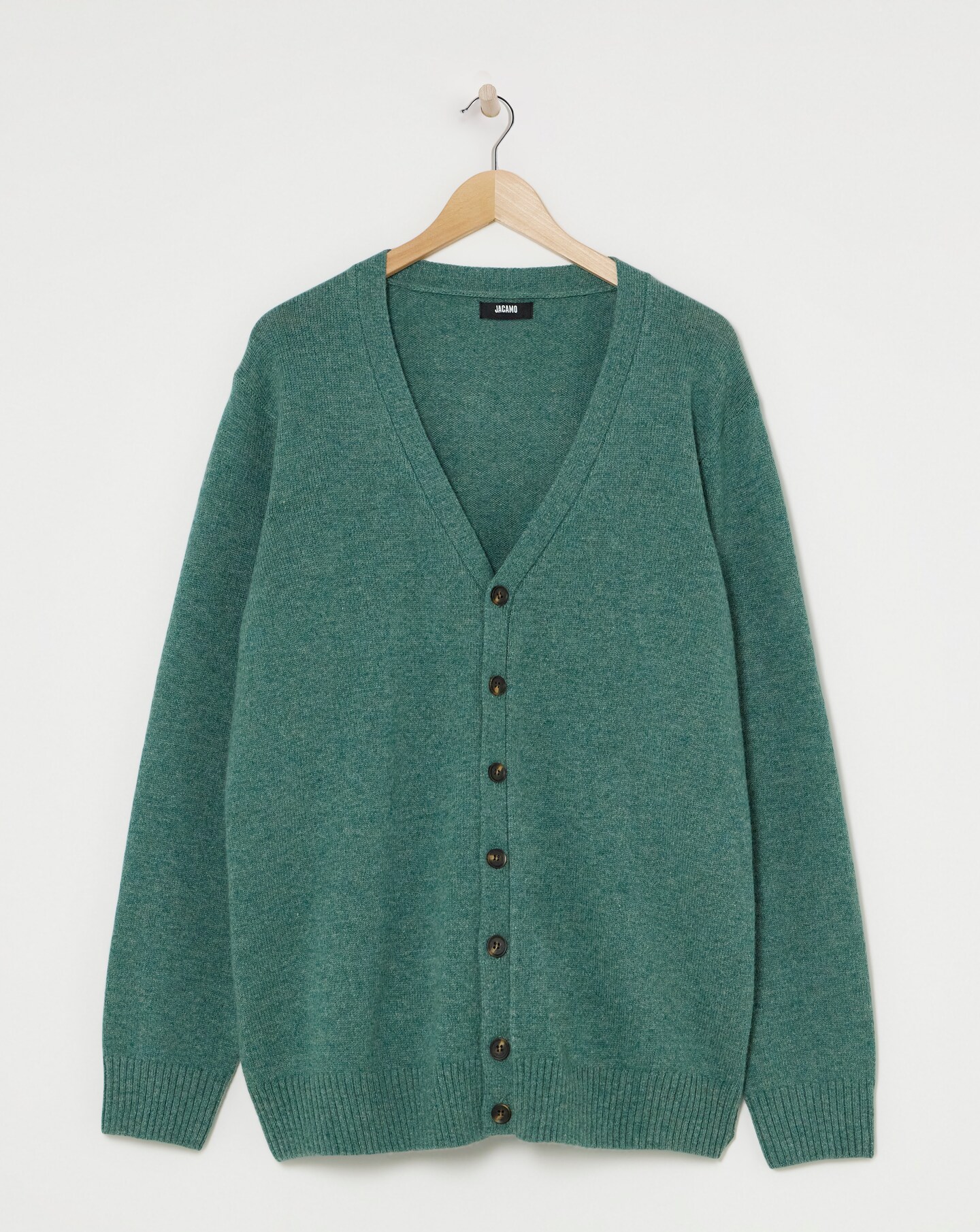Green Lambswool Cardigan