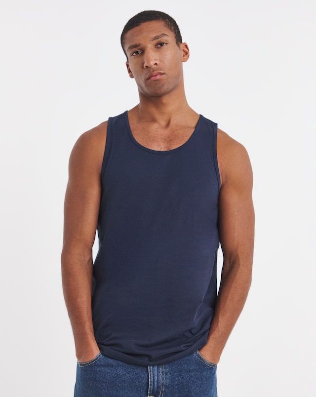 Basic Navy Vest Long