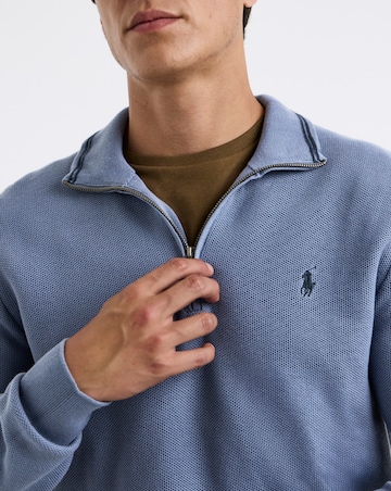 Polo Ralph Lauren Cotton 1/4 Zip Jumper - Blue