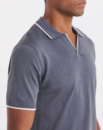 Tipped Knitted Short Sleeve Polo