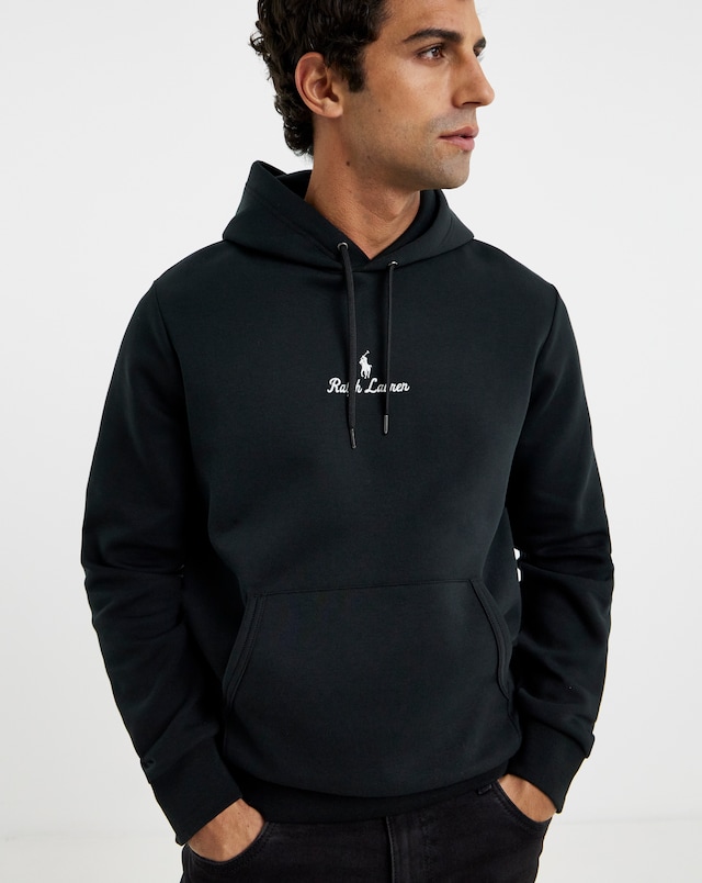 Polo Ralph Lauren Double Knit Tech Logo Hoodie - Black