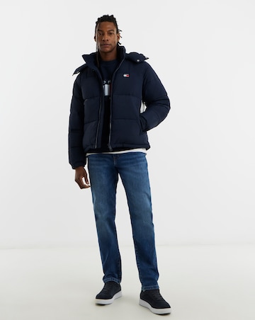 Tommy Jeans Hooded Flag Puffer Jacket - Navy