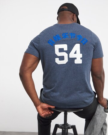 Superdry Navy Short Sleeve Vintage Logo Interest T-Shirt