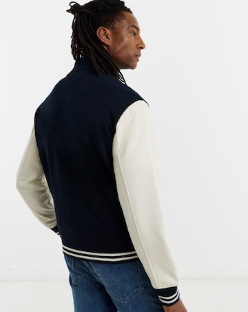 Tommy Hilfiger Script Colourblock Bomber Jacket - Navy