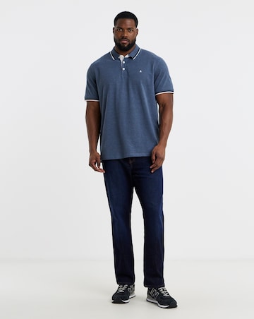 Jack & Jones Paulos Tipped Polo - Dark Blue