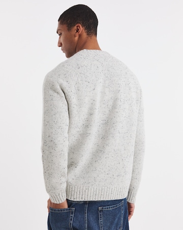 Tommy Jeans Badge Twist Yarn Jumper - White