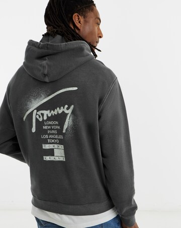 Tommy Jeans Neon Washed Signature Hoodie - Black