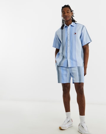 Tommy Jeans Textured Stripe Short - Blue