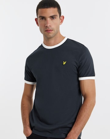 Lyle & Scott Navy Short Sleeve Ringer T-Shirt