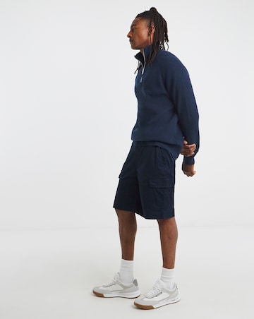 Tommy Hilfiger Fisherman Rib Half Zip Jumper - Navy