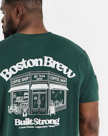 Jack & Jones Back Graphic Boston Tee - Green