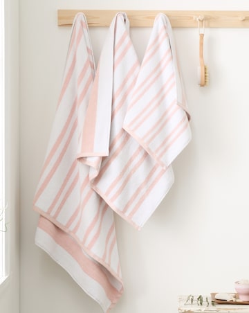 Bianca Reversible Stripe Jacquard Towels
