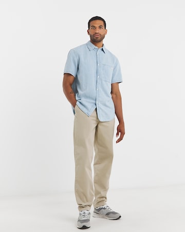 Calvin Klein Jeans Short Sleeve Denim Shirt - Light Denim