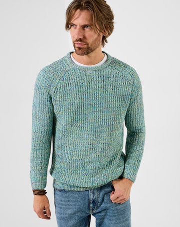 Joe Browns Summer Fresh Crew Knit - Green Multi
