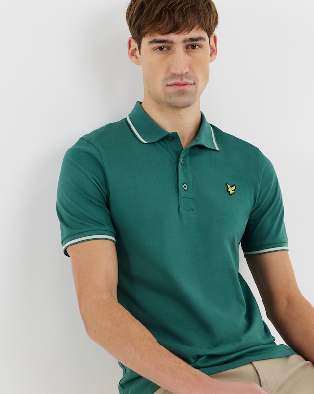 Lyle & Scott Tipped Polo Shirt - Green