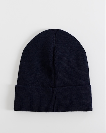 BOSS Logo Badge Beanie - Navy