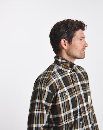 Barbour Hanley Relaxed Checked Shirt - Olive