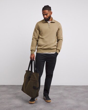 1/4 Zip Neck Sweatshirt Long