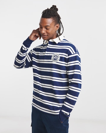 Tommy Hilfiger Stripe Badge Rugby - Navy