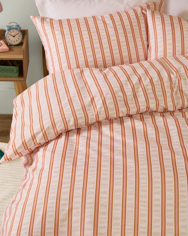 Hettie Soft Touch Striped Duvet Cover Set