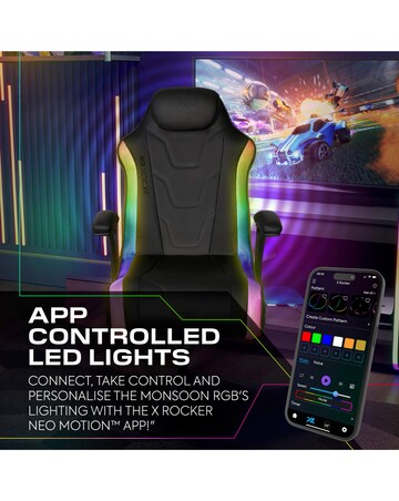 X Rocker Monsoon 4.1 Audio LED Console Gaming Chair - Black