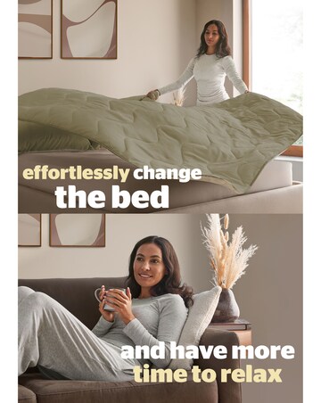 Silentnight Summer Breeze Seersucker Coverless 4.5 Tog Duvet and Pillowcase Set