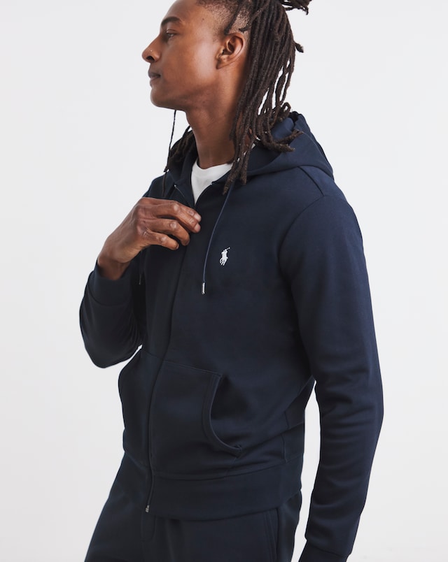 Polo Ralph Lauren Double Knit Zip Through Hoodie - Navy