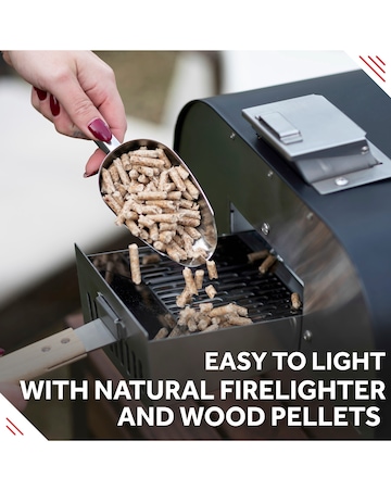 George Foreman 12" Black Wood Pellet Pizza Oven with Paddle & Carry Bag