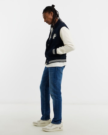 Tommy Hilfiger Script Colourblock Bomber Jacket - Navy