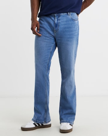 Bootcut Fit Stretch Jeans Lgt Stonewash