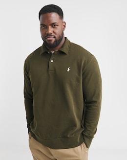 Polo Ralph Lauren Green Button Collar Sweat