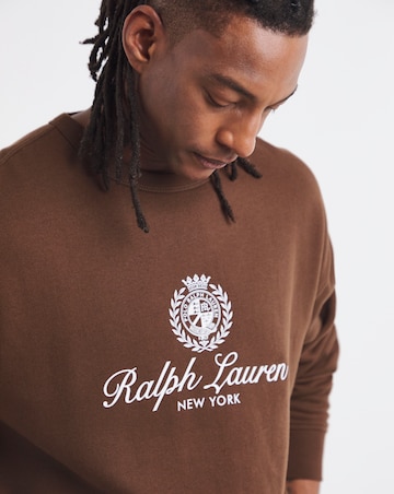 Polo Ralph Lauren Graphic Crew Neck Sweatshirt - Brown