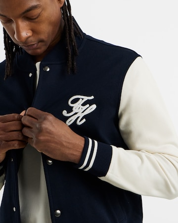 Tommy Hilfiger Script Colourblock Bomber Jacket - Navy