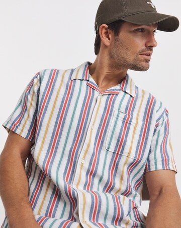 Barbour Waterby Short Sleeve Striped Summer Fit Shirt - White