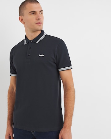 BOSS Dark Blue Classic Tipped Paddy Polo