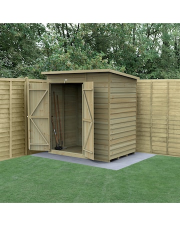 Forest 4LIFE Pent Shed 6x4 - No Windows - Double Door (Home Delivery)