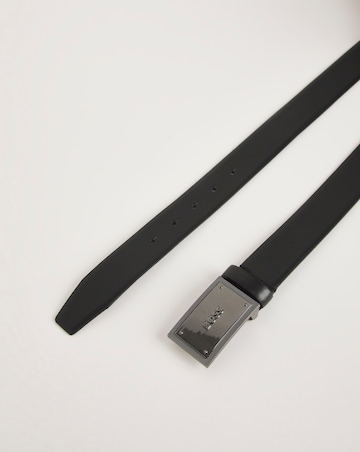 BOSS Icon Plaque Leather Belt