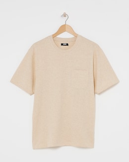 Relaxed Fit Marl Pocket T-Shirt