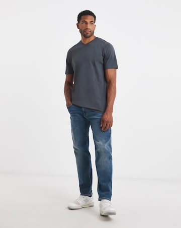 Pure Cotton V Neck T-Shirt Long