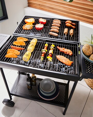 Double Oil Drum Charcoal BBQ