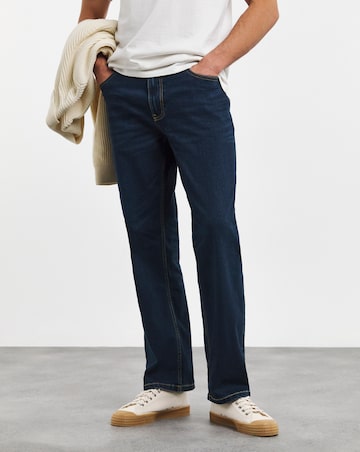 Straight Fit Stretch Jean Dark Wash