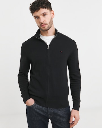 Tommy Hilfiger Cotton Cashmere Zip Through Cardigan
