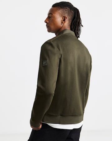 BOSS Hybrid Zip Through Sweat - Dark Green