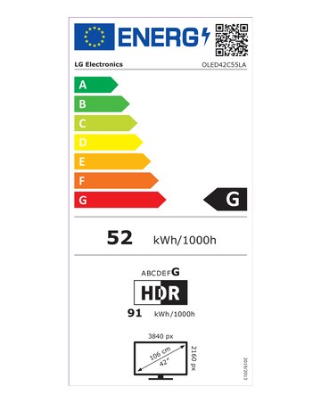 LG OLED42C55LA 42in OLED evo AI 4K Smart TV